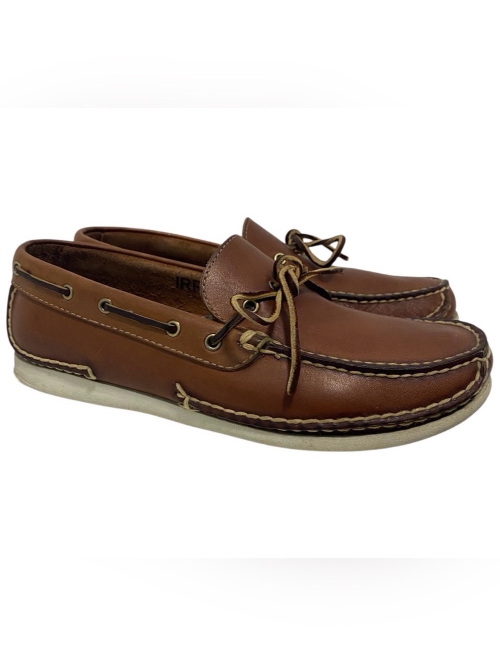 Dexter Vintage Leather Brown Boat Shoes Loafer Slip Ons - Like New - Size 8